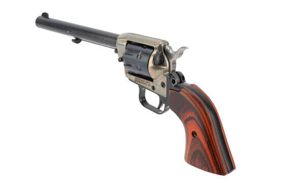 Heritage Arms .22LR Rough Rider single action revolver features a beautiful case hardened finish